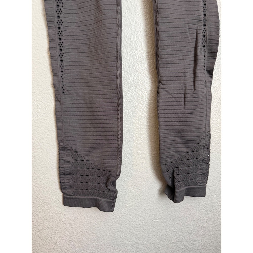 Gymshark Energy+ Seamless Leggings Charcoal Grey High Waisted Eyelet Mesh Small - Picture 8 of 10